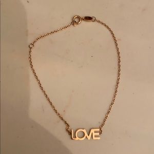Love rose gold chain bracelet
